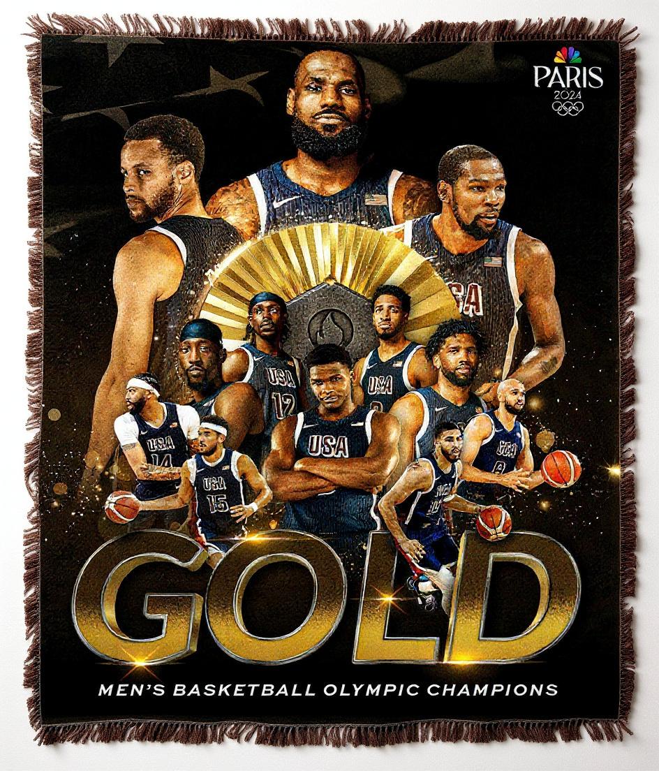 2024 Olympics USA Men's Basketball National Team, TEAM USA GOLD Tapestry